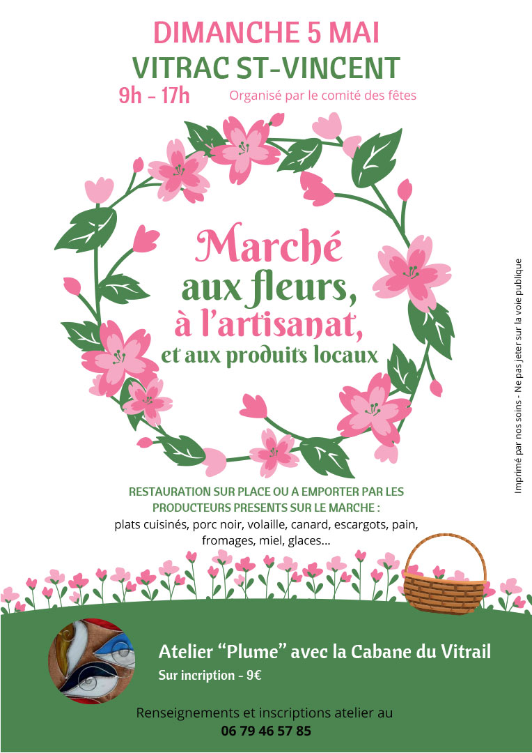 Marché aux fleurs à Vitrac